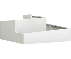 Sodo vazonas Balta 100 x 100 x 50 cm Šaltai valcuotas plienas