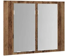 Veidrodinė LED spintelė, medienos, 60x12x45cm, apdirbta mediena