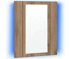 Veidrodinė LED vonios spintelė, artisano, 40x12x45cm, mediena