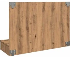 Veidrodinė spintelė su LED lemputėmis, ąžuolo spalvos, 90x31,5x62 cm