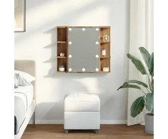 veidrodinė spintelė su LED Artisan ąžuolu 70x16,5x60 cm