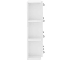 Veidrodinė spintelė su LED, balta, 70x16,5x60cm, blizgi
