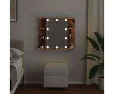veidrodinė spintelė su LED Old Wood 70x16,5x60 cm