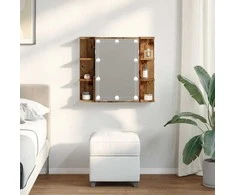 veidrodinė spintelė su LED Old Wood 70x16,5x60 cm