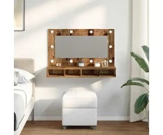 veidrodinė spintelė su LED Old Wood 90x31,5x62 cm