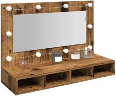 veidrodinė spintelė su LED Old Wood 90x31,5x62 cm