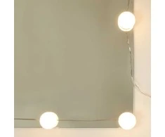 Veidrodinė spintelė su LED, ruda ąžuolo, 90x31,5x62 cm