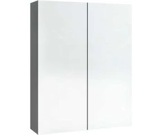 Veidrodinė vonios spintelė, antracito spalvos, 60x15x75cm, MDF