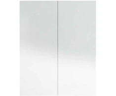 Veidrodinė vonios spintelė, balta, 60x15x75cm, MDF, blizgi
