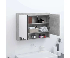 Veidrodinė vonios spintelė, betono pilka, 80x15x60cm, MDF