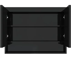 Veidrodinė vonios spintelė, juoda, 80x15x60cm, MDF, blizgi