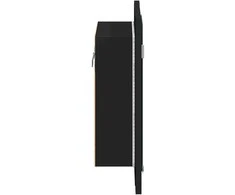 Veidrodinė vonios spintelė su LED, juoda, 40x12x45cm, akrilas