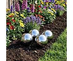 Veidrodinis kamuolys 4 pcs Ø 10,5 cm Nerūdijantis plienas 201
