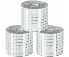 Veidrodis mozaikos plytelė 3 pcs Sidabro 100 x 4 cm Stiklas