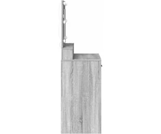 Makiažo stalas Pilkas Sonoma 79 x 41 x 135 cm Apdirbta mediena