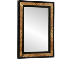 Sieninis veidrodis Stačiakampio Juoda ir Ruda 70 x 2 x 70 cm