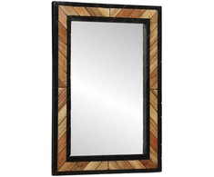 Sieninis veidrodis Stačiakampio Juoda ir Ruda 70 x 2 x 70 cm