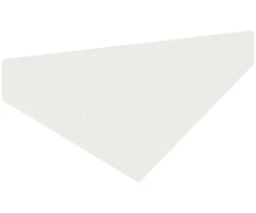 Vejo kraštas 100 x 45 cm Plienas Balta