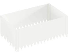 Vejo kraštas 100 x 60 x 35 cm Plienas Balta