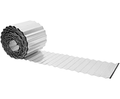 Vejo kraštas 20 m x 10 cm Galvanizuotas plienas Sidabrinė