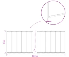 vidaxl Vejo kraštas 20 m x 15 cm Galvanizuotas plienas Sidabrinė