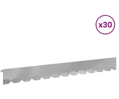 Vejo kraštas 30 pcs 102 x 10 x 4 cm Plienas Sidabrinė