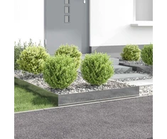 Vejo kraštas 4 pcs 100 x 100 x 20 cm Plienas Sidabrinė