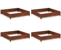 Vejo kraštas 4 pcs 100 x 100 x 20 cm Plienas Rūdijanti