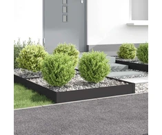 Vejo kraštas 4 pcs 100 x 100 x 20 cm Plienas Juoda