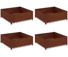 Vejo kraštas 4 pcs 100 x 100 x 35 cm Plienas Rūdijanti