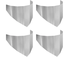 Vejo kraštas 4 pcs 100 x 45 cm Plienas Sidabrinė