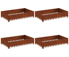 Vejo kraštas 4 pcs 100 x 60 x 20 cm Plienas Rūdijanti