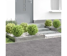 Vejo kraštas 4 pcs 100 x 60 x 20 cm Plienas Sidabrinė