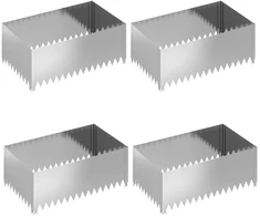 Vejo kraštas 4 pcs 100 x 60 x 35 cm Plienas Sidabrinė