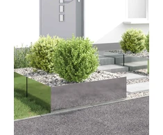 Vejo kraštas 4 pcs 100 x 60 x 35 cm Plienas Sidabrinė