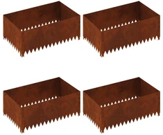 Vejo kraštas 4 pcs 100 x 60 x 35 cm Plienas Rūdijanti