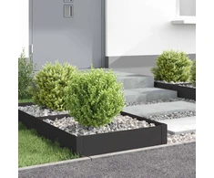 Vejo kraštas 4 pcs 60 x 60 x 20 cm Plienas Juoda