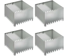 Vejo kraštas 4 pcs 60 x 60 x 35 cm Plienas Sidabrinė