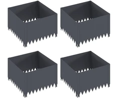 Vejo kraštas 4 pcs 60 x 60 x 35 cm Plienas Antracito