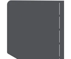 Vejo kraštas 4 vnt. 100 x 45 cm Plienas Antracito