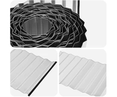 vidaxl Vejo kraštas 5 m x 10 cm Galvanizuotas plienas Sidabrinė