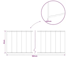 vidaxl Vejo kraštas 5 m x 10 cm Galvanizuotas plienas Sidabrinė