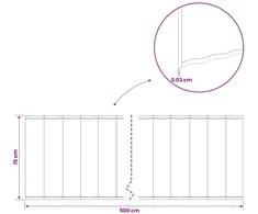 vidaxl Vejo kraštas 5 m x 15 cm Galvanizuotas plienas Sidabrinė