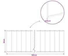 vidaxl Vejo kraštas 5 m x 20 cm Galvanizuotas plienas Sidabrinė