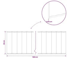 vidaxl Vejo kraštas 5 m x 30 cm Galvanizuotas plienas Sidabrinė
