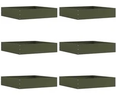 Vejo kraštas 6 pcs Alyvuogių žalia 60 x 60 x 13 cm Plienas