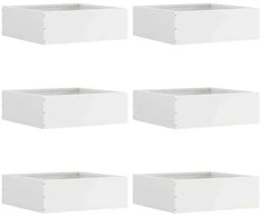 Vejo kraštas 6 pcs Balta 40 x 40 x 13 cm Plienas