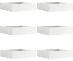 Vejo kraštas 6 pcs Balta 50 x 50 x 13 cm Plienas