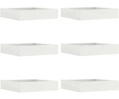 Vejo kraštas 6 pcs Balta 60 x 60 x 13 cm Plienas