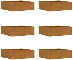Vejo kraštas 6 pcs Rūdijanti 40 x 40 x 13 cm